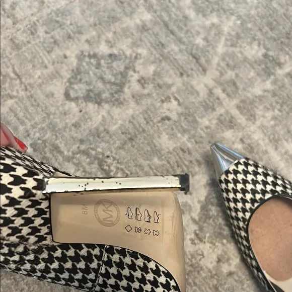 Michael Kors Black and White Stiletto Heels - Picture 6 of 7